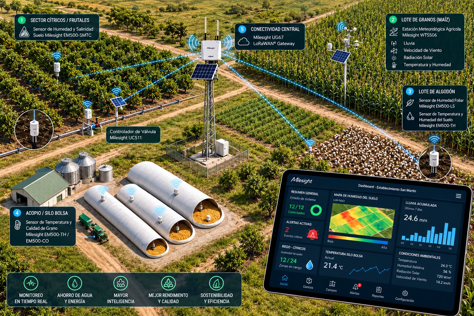 Monitoreo conceptual de agricultura