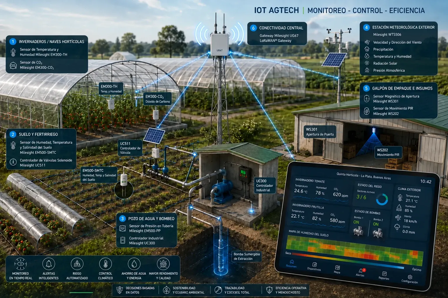 Monitoreo conceptual de horticultura